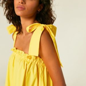 Vestido corto popelín amarillo en Motril y Granada