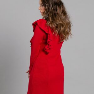 Vestido corto Charme rojo de Akinolaude