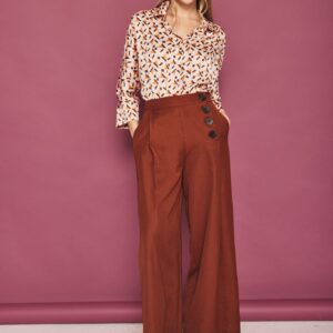 Camisa Ninfa estampada en teja de Smile