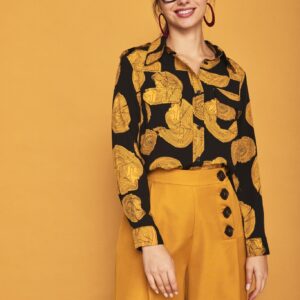 Camisa Canario Leño en mostaza de Smile